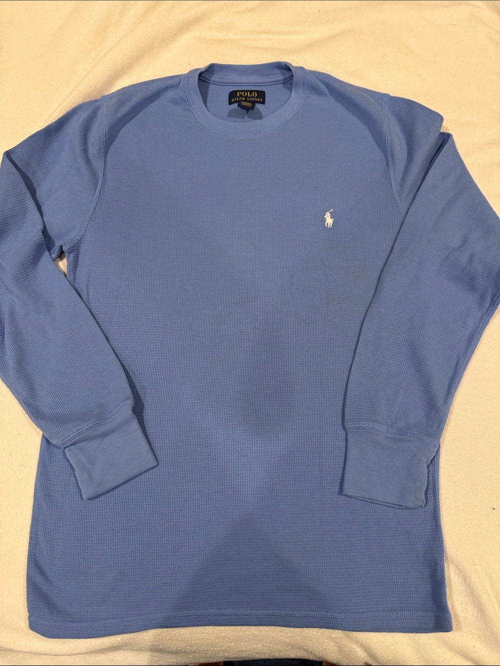 Polo by Ralph Lauren Light Blue Long Sleeve Thermal Crew